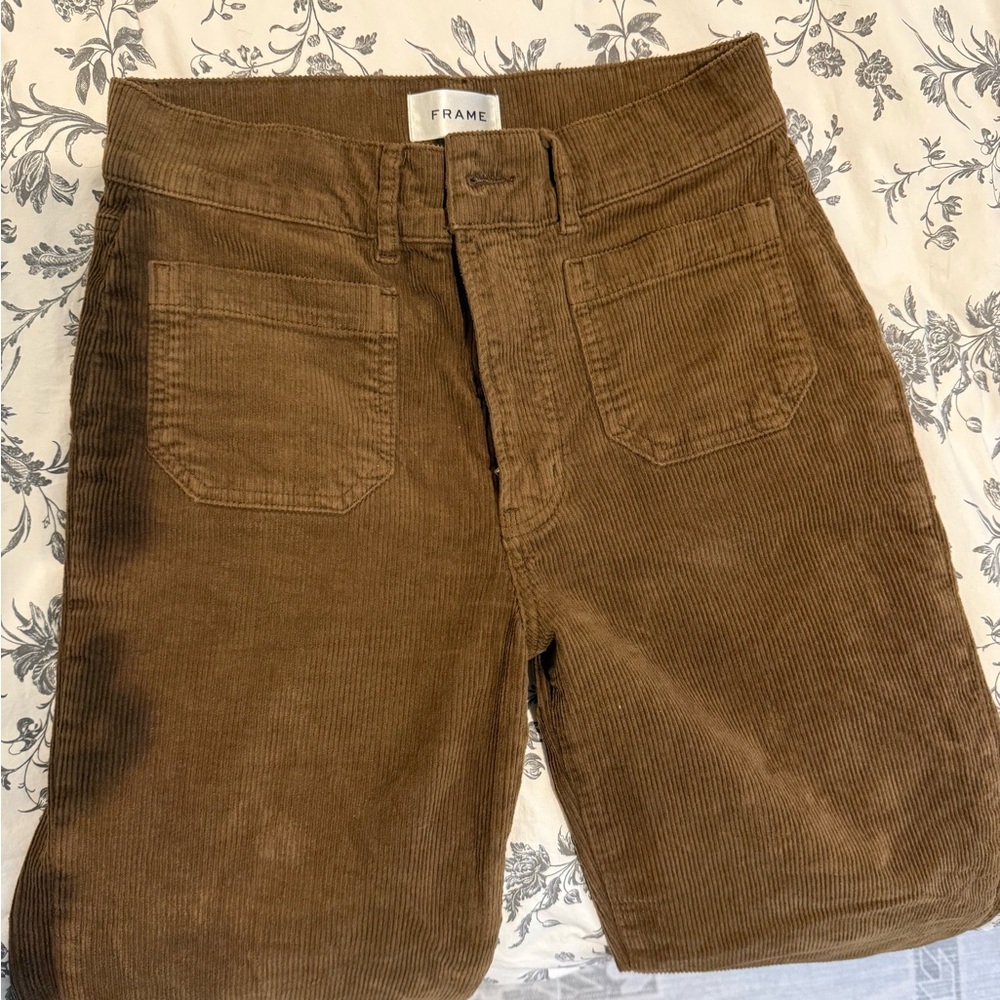 FRAME Brown Corduroy Pants Size 27/28 - Picture 2 of 4